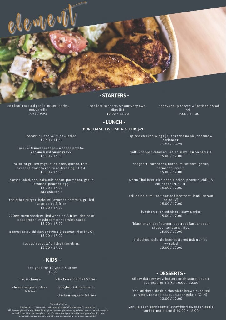 Lunch Menu - Geebung RSL