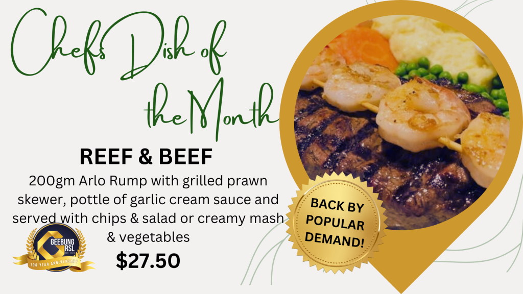 January 25 Reef And Beef Chefs Dish Of The Month (presentation)